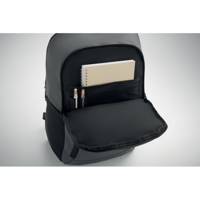 15" soft PU laptop backpack