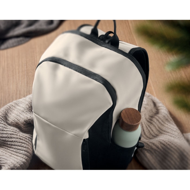 15" soft PU laptop backpack