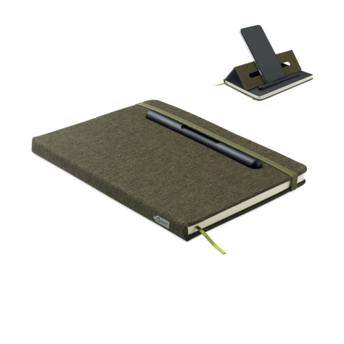 A5 notebook with phone holder