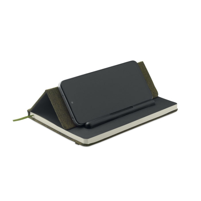 A5 notebook with phone holder