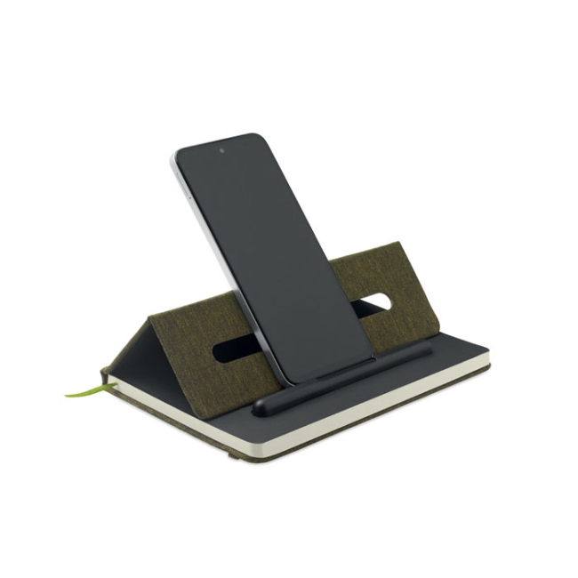 A5 notebook with phone holder