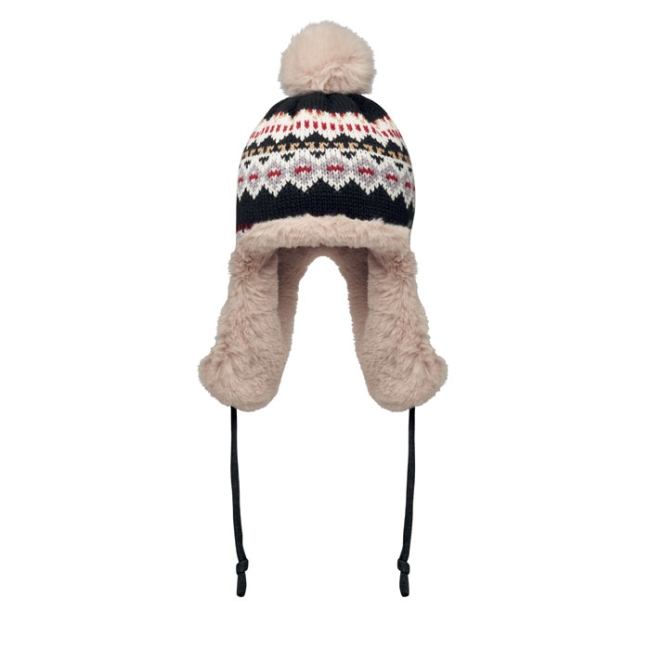 Knitted beanie with ear flap