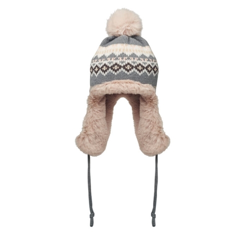 Knitted beanie with ear flap