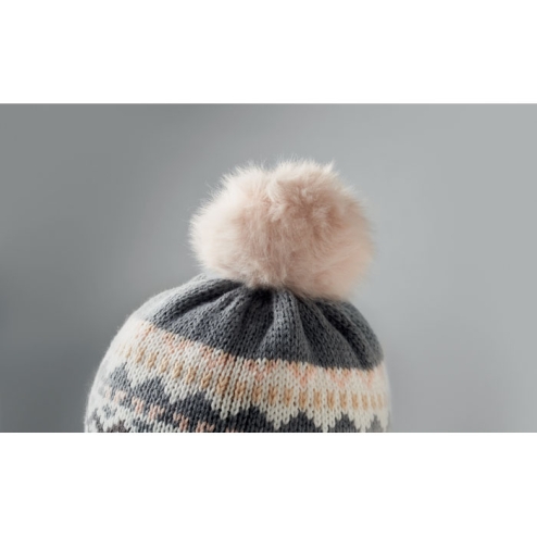 Knitted beanie with ear flap
