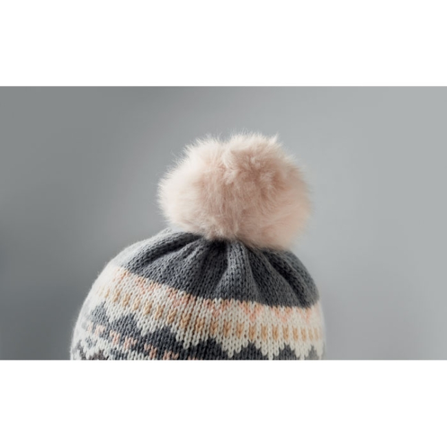 Knitted beanie with ear flap