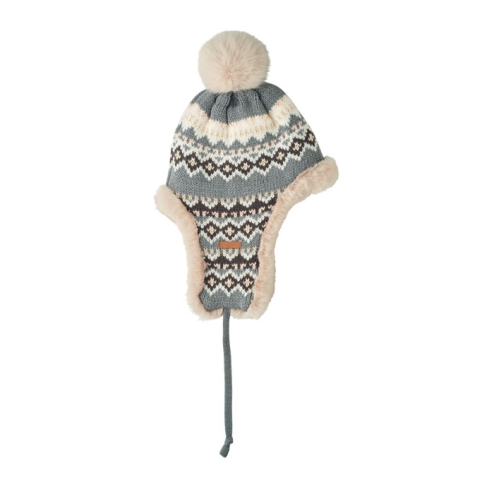 Knitted beanie with ear flap