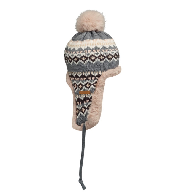 Knitted beanie with ear flap