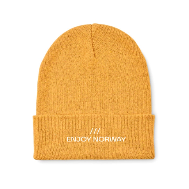 Knitted beanie with cuff