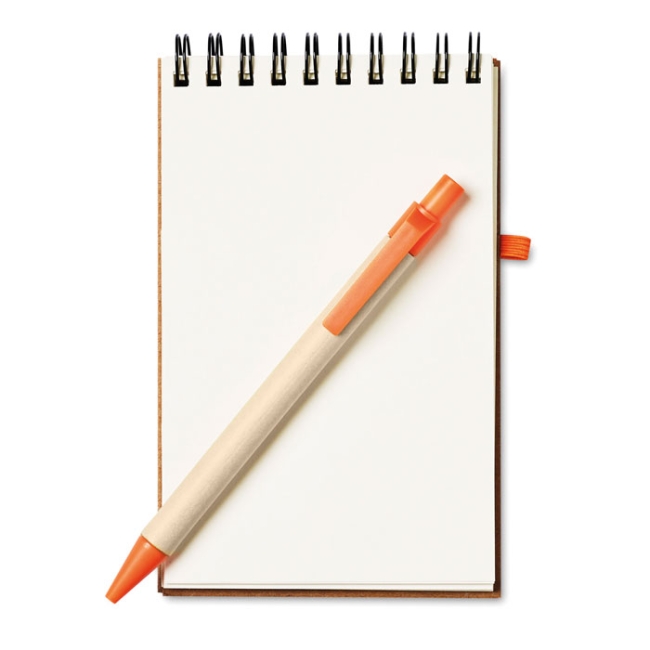 A6 recycled notepad with pen