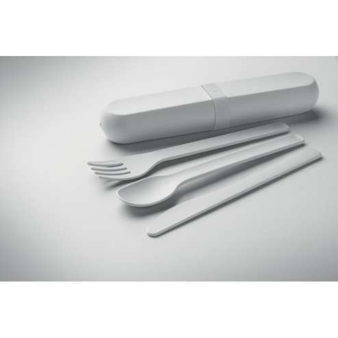 Cutlery set and case in PLA