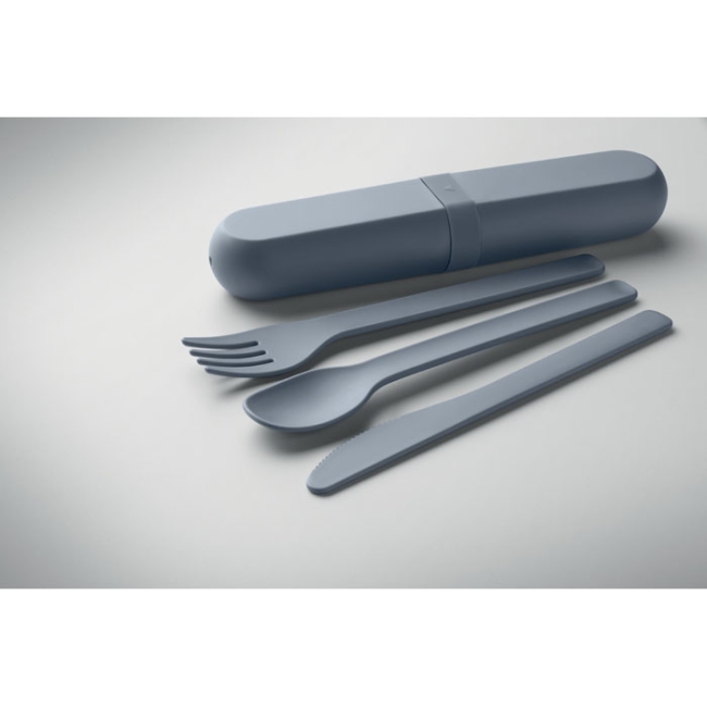 Cutlery set and case in PLA