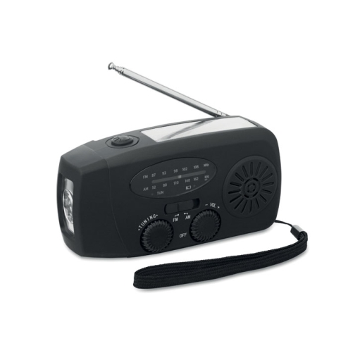 Portable radio with LED torch