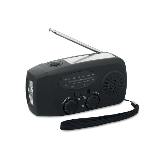 Portable radio with LED torch