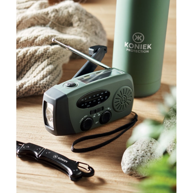 Portable radio with LED torch