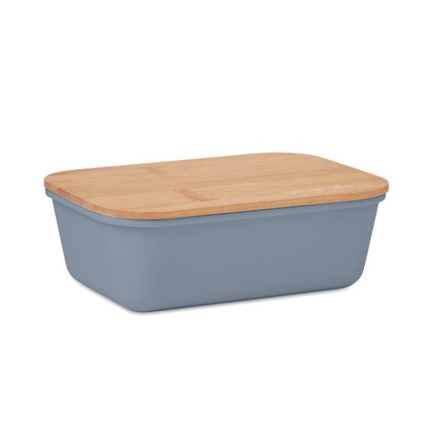 Lunch box with bamboo lid
