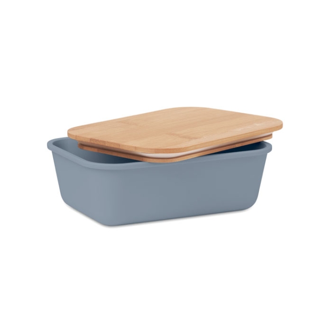 Lunch box with bamboo lid