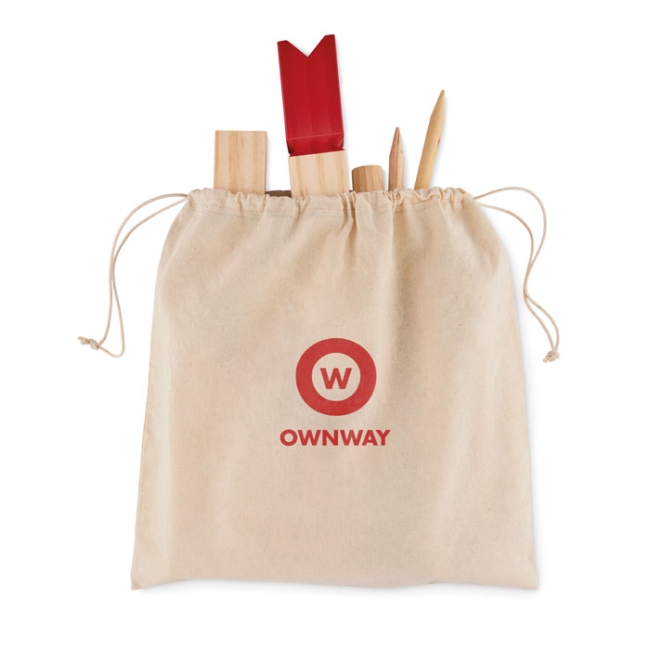 Jeu de lancer en bois de pin