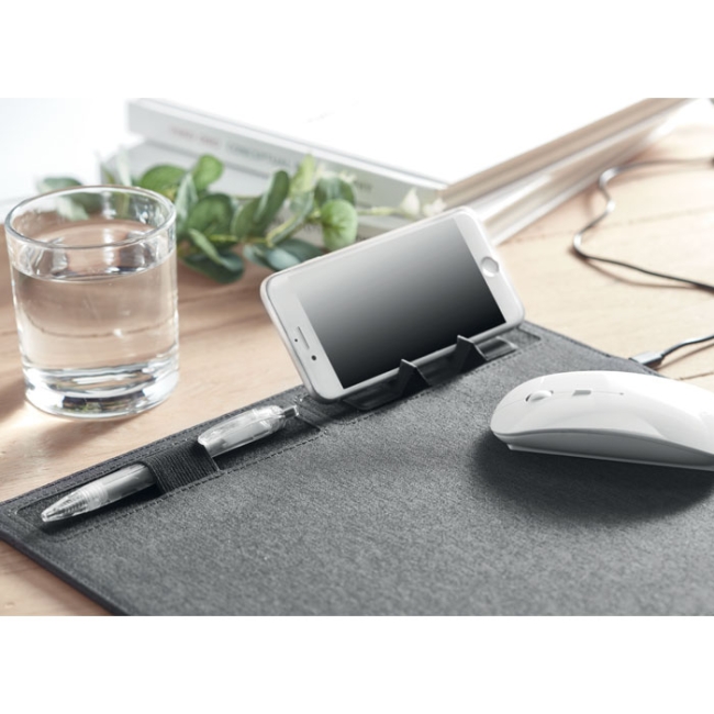 Tapis de souris RPET chargeur 15W