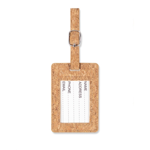 Cork luggage tag