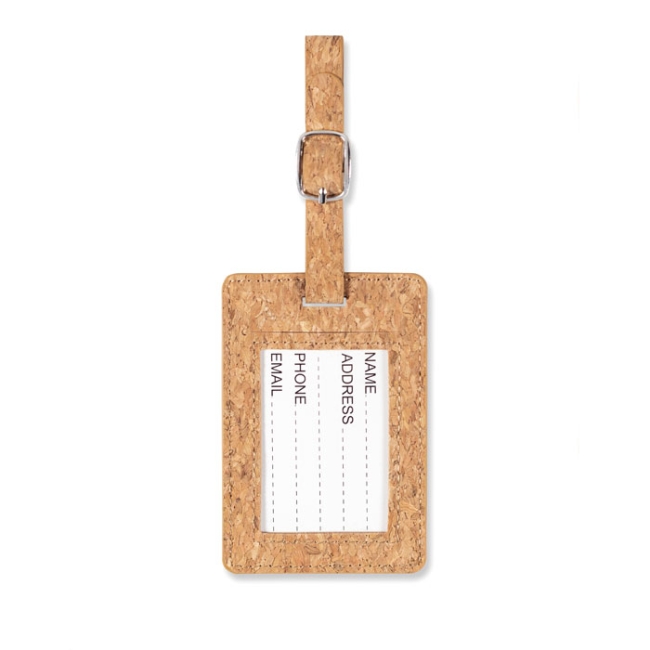 Cork luggage tag