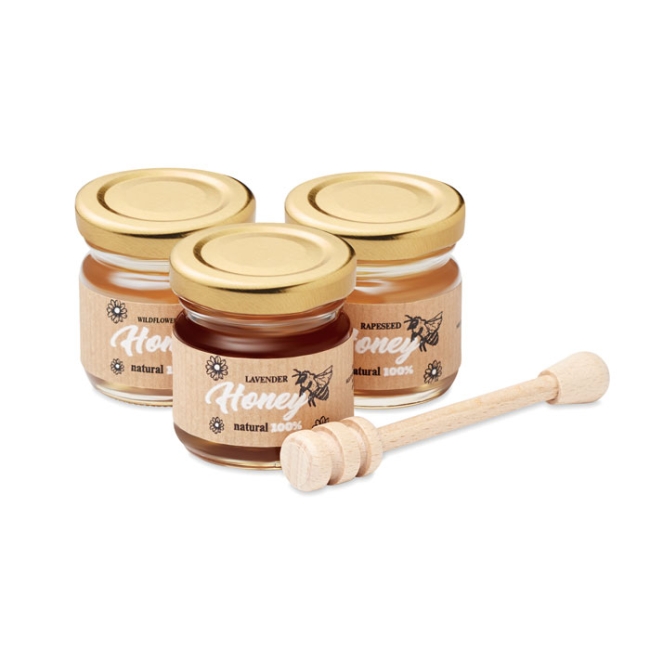 Set of 3 wildflower honey