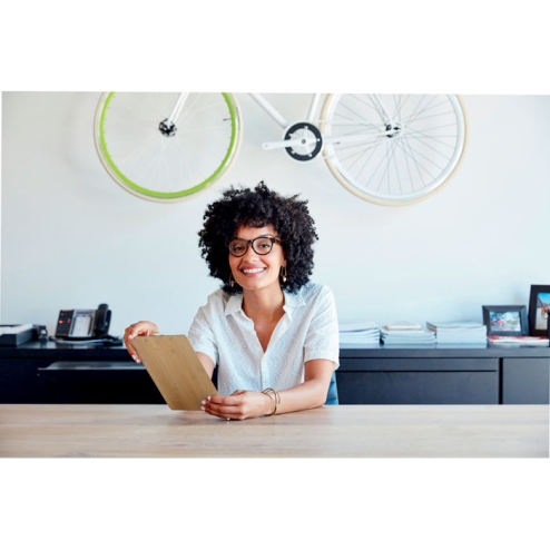 Porte-bloc en bambou A4