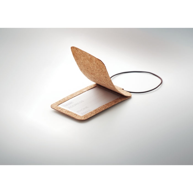 Cork luggage tag
