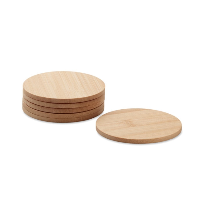 Lot de 6 sous-verres en bambou