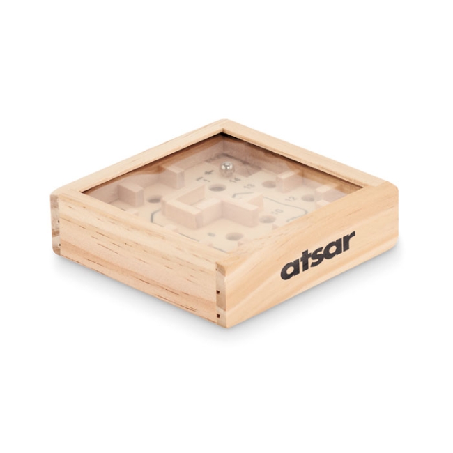 Pine wooden labyrinth game