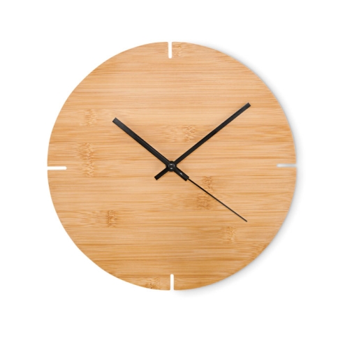 Horloge murale en bambou