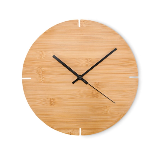 Horloge murale en bambou