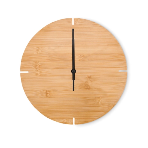 Horloge murale en bambou