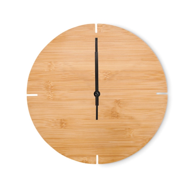Horloge murale en bambou