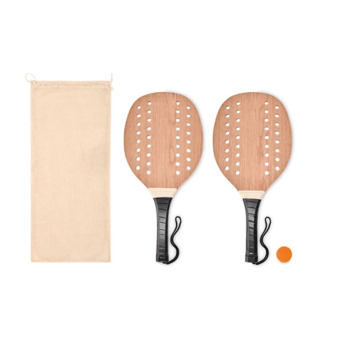 Set beach tennis en bois de rose