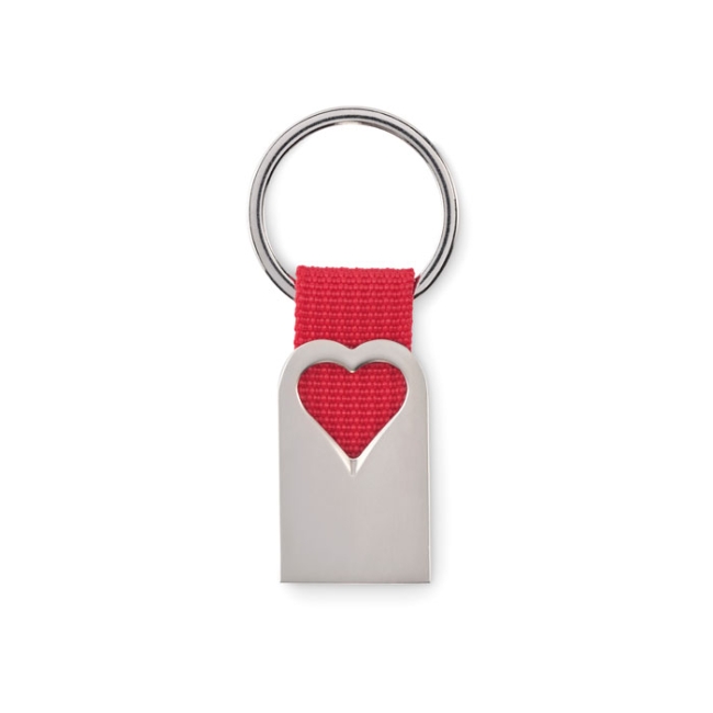 Porte clef coeur en métal