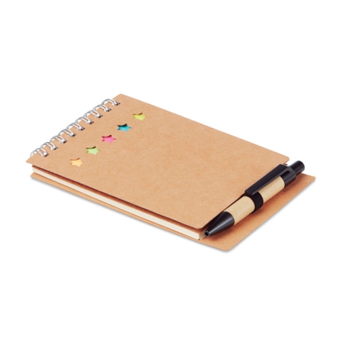 Carnet avec stylo et feuillets