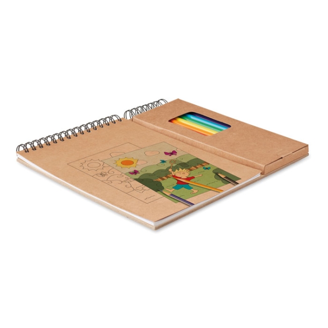 Colouring set with notepad