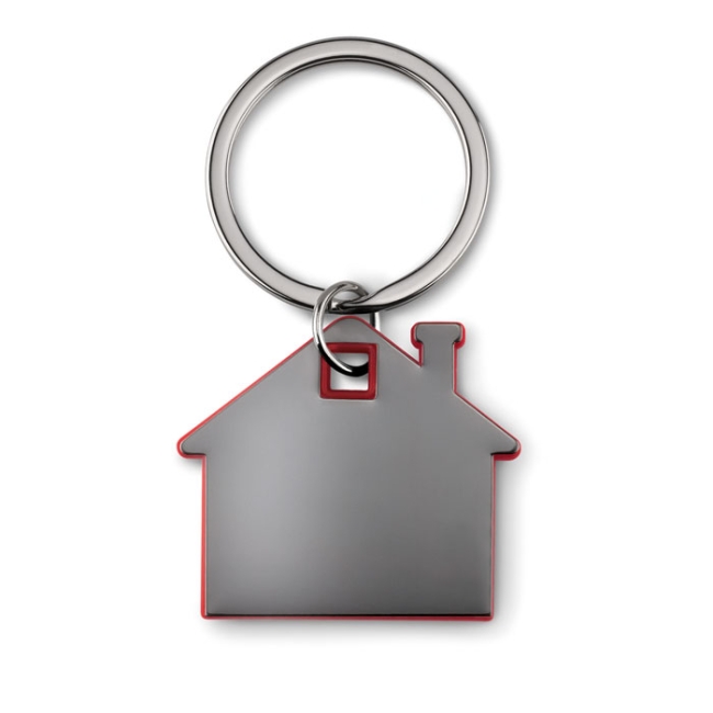 House shape plastic key ring