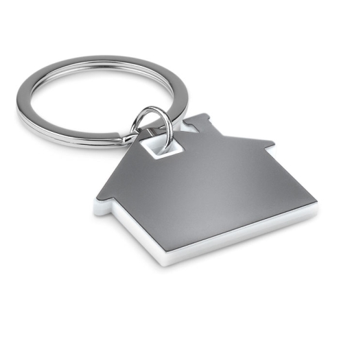 House shape plastic key ring