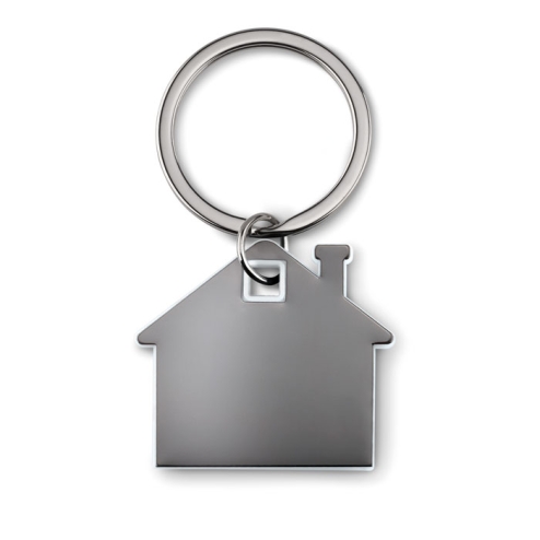 House shape plastic key ring