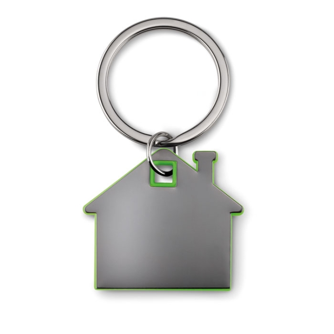 House shape plastic key ring