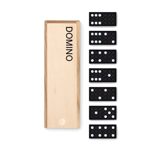 Jeu de domino dans une boite