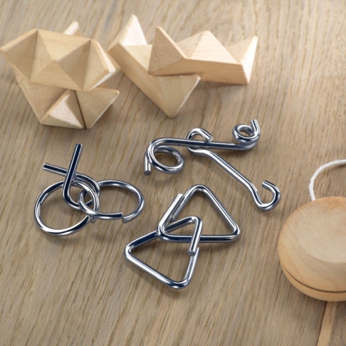 Set of 3 metal brain teasers