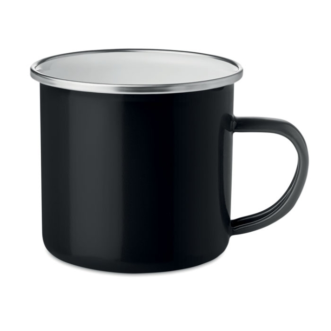 Tasse en métal émaillé