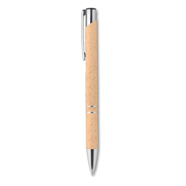 Stylo poussoir blé paille ABS