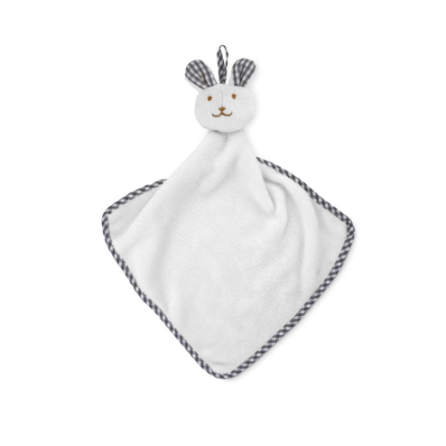 Serviette lapin en peluche