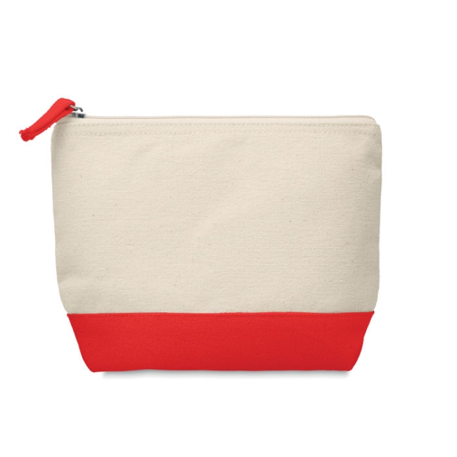 Trousse en coton bicolore
