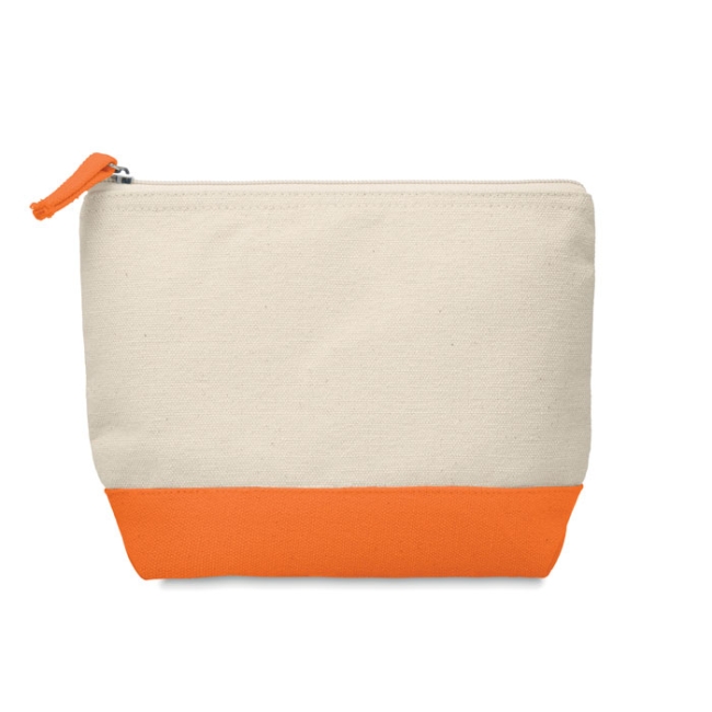 Trousse en coton bicolore