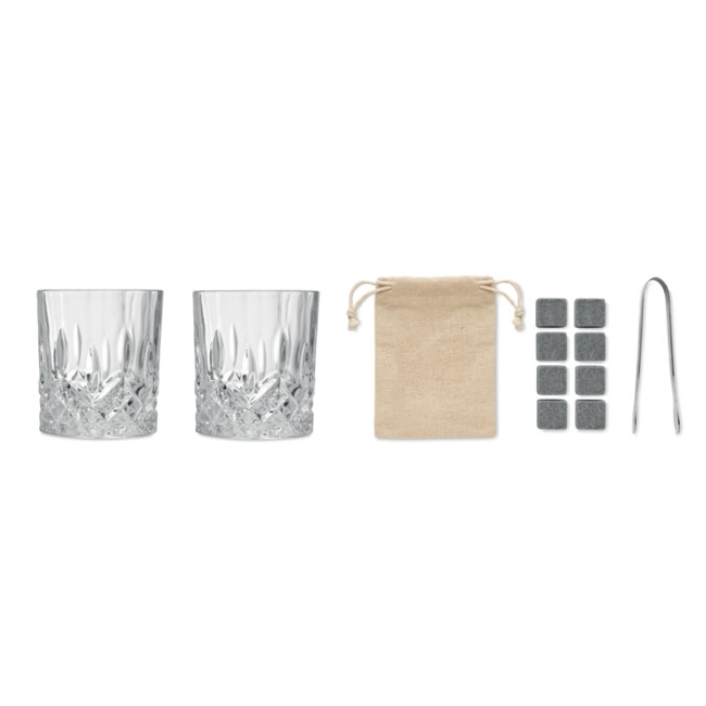 Set whisky avec boîte bambou