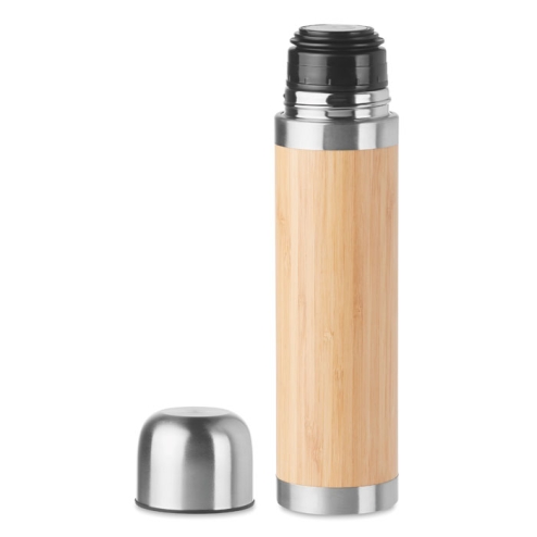 Double wall bamboo cover flask